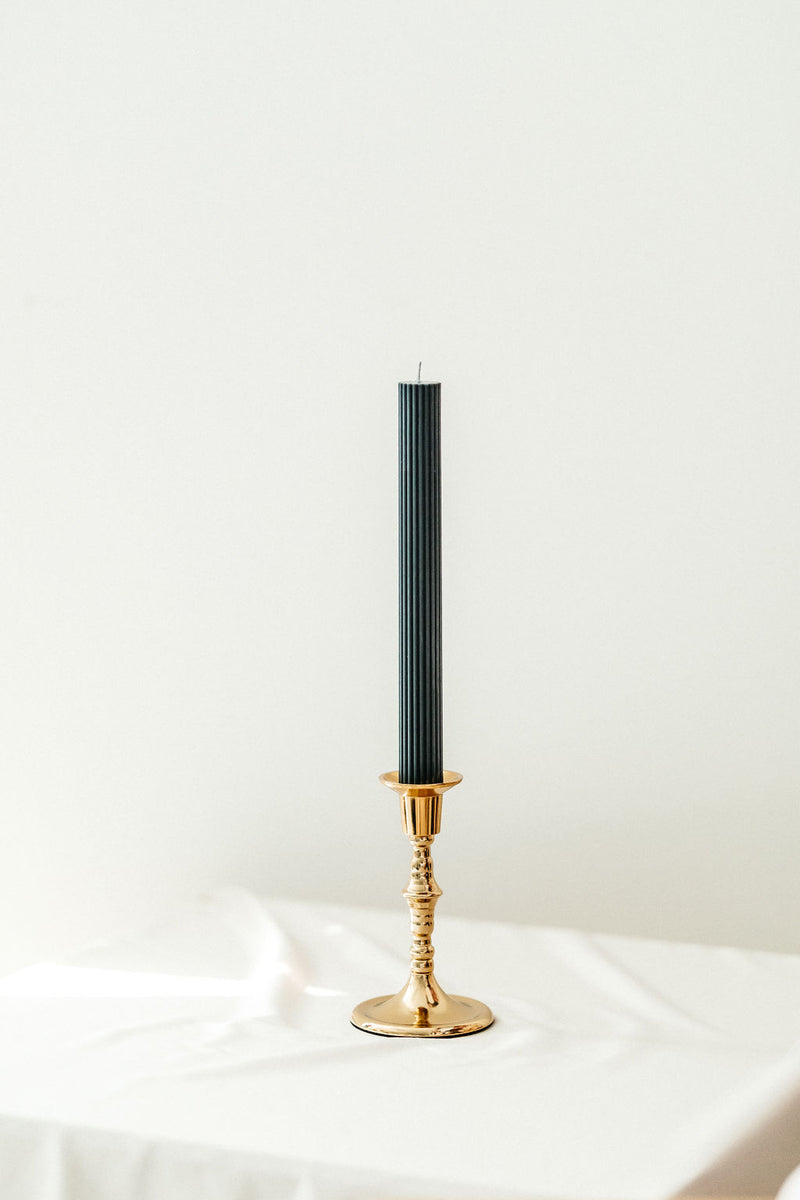 Ribbed Taper Unscented Candles