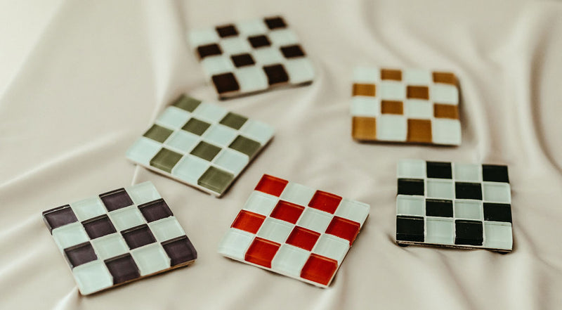 Statement Glass Tiled Coaster