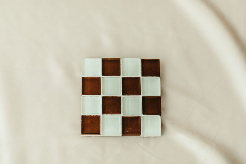 Statement Glass Tiled Coaster