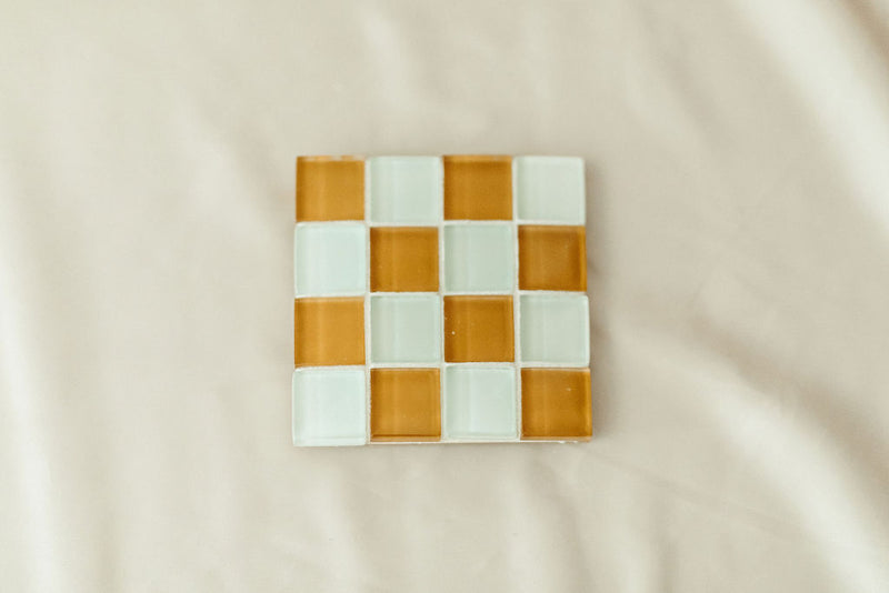 Statement Glass Tiled Coaster