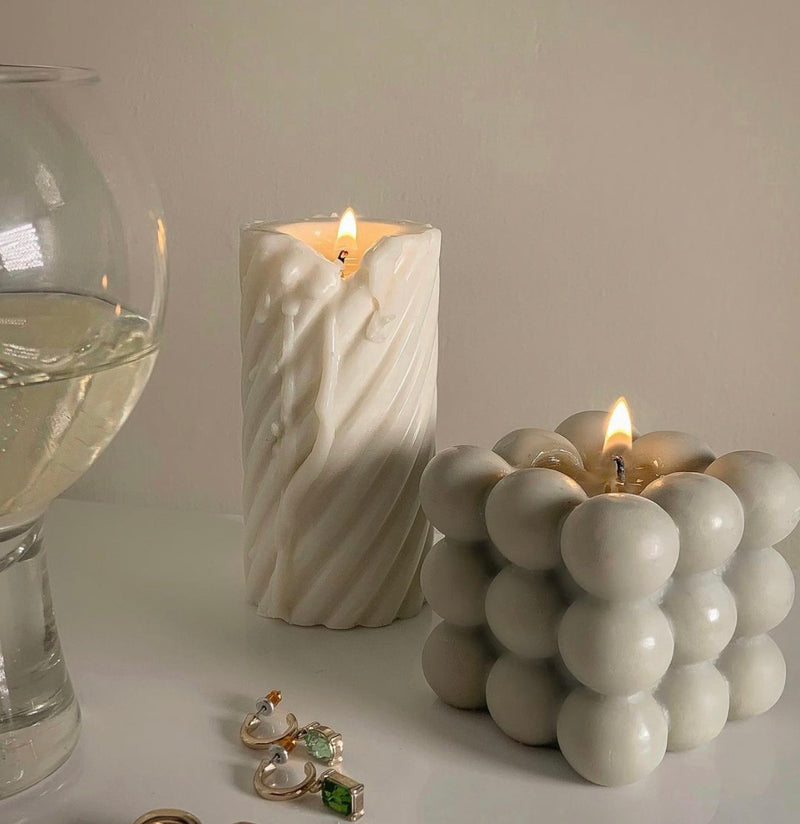 Minimalist Bubble Candle
