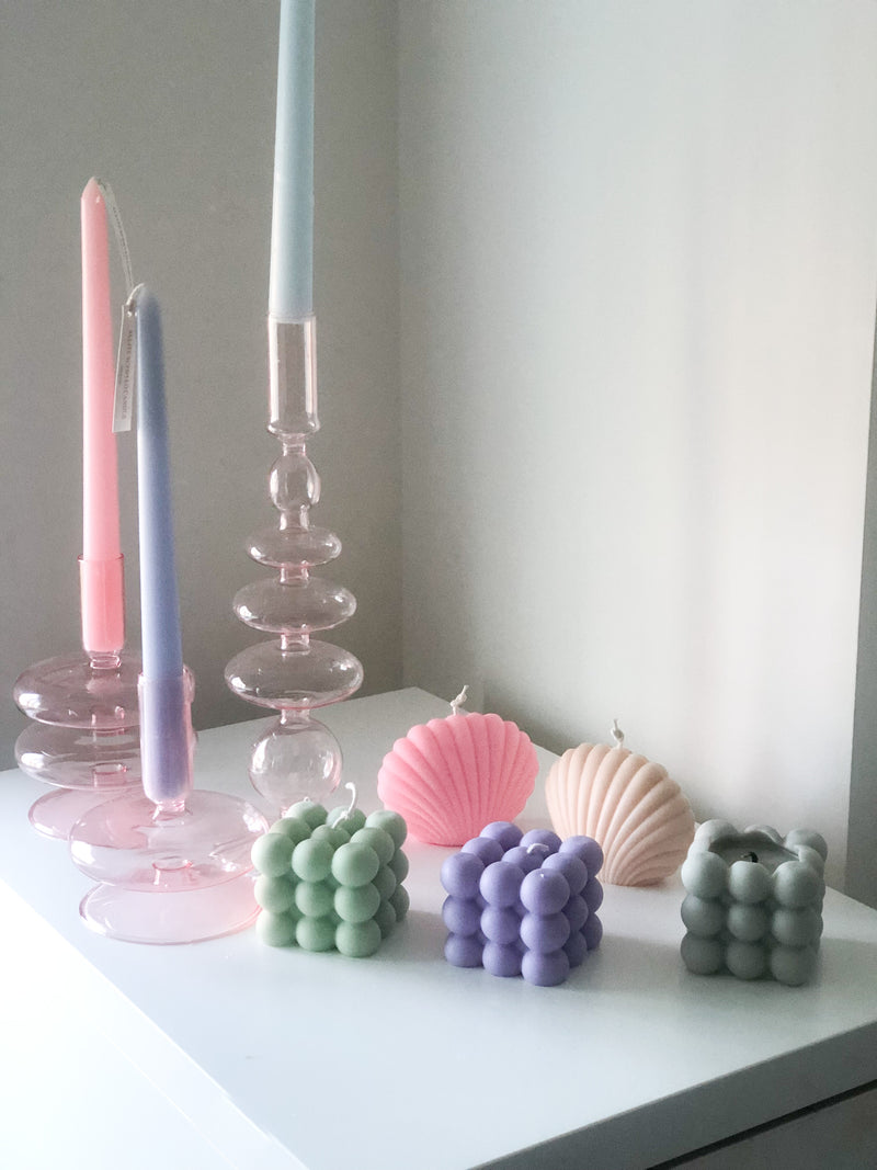 Vintage Glass Candle Holder